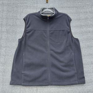 Bass Pro Shop Fleece Zipper Vest Mock Neck Men's Size XL Black